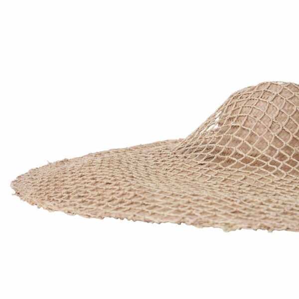 Maxxi Chapéu Tétis de luxo, palha natural, design de aba de cúpula e trama artesanal.
