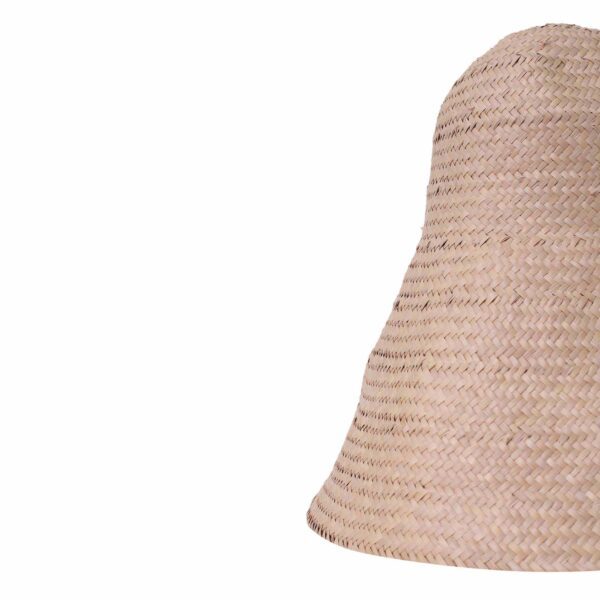 Chapéu Du Matin Jurerê de luxo, palha de piaçava na cor marrom avermelhado, design de aba de cúpula inspirado em Audrey Hepburn.