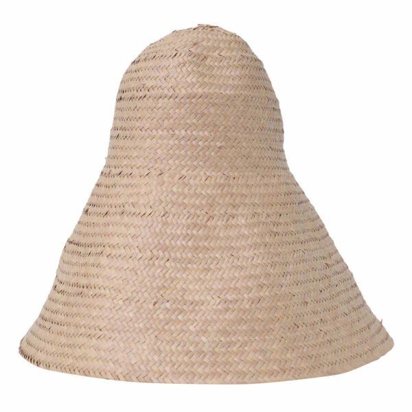 Chapéu Du Matin Jurerê de luxo, palha de piaçava na cor marrom avermelhado, design de aba de cúpula inspirado em Audrey Hepburn.