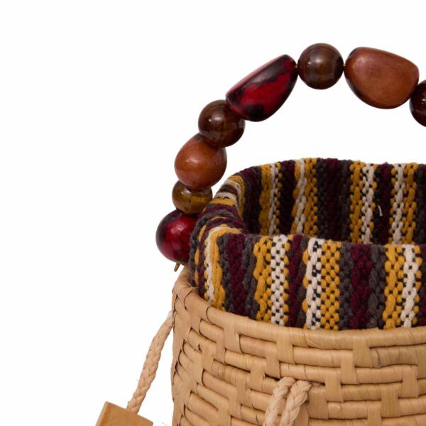 Bucket Bag Maraú de luxo, de palha tecida artesanalmente